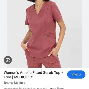 Mediclo scrub set: tencel Amelia Fitted Scrub Top and Catalina jogger bottom
